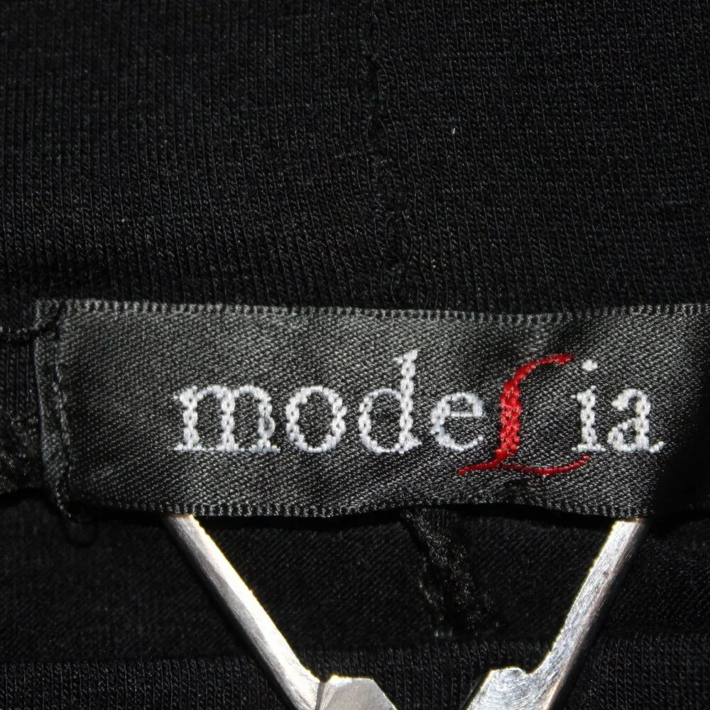 Mode Lia Legging Pant Sz L x 29 Black Gold Embellishment Swirls Rayon Leggings - Picture 6 of 12